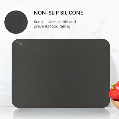 Thick TPU Cutting Boards for Kitchen, Rubber Flexible Cutting Board Mats, Nonslip Silicone Chopping Mats Foldable BPA Free Knife Friendly Non-Toxic Dishwasher Safe