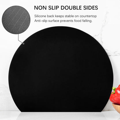 Thick TPU Cutting Boards for Kitchen, Rubber Flexible Cutting Board Mats, Nonslip Silicone Chopping Mats Foldable BPA Free Knife Friendly Non-Toxic Dishwasher Safe