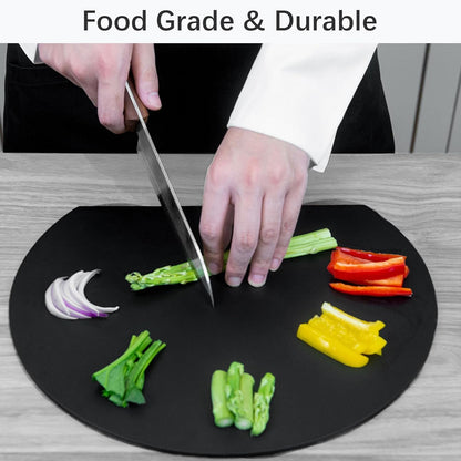 Thick TPU Cutting Boards for Kitchen, Rubber Flexible Cutting Board Mats, Nonslip Silicone Chopping Mats Foldable BPA Free Knife Friendly Non-Toxic Dishwasher Safe