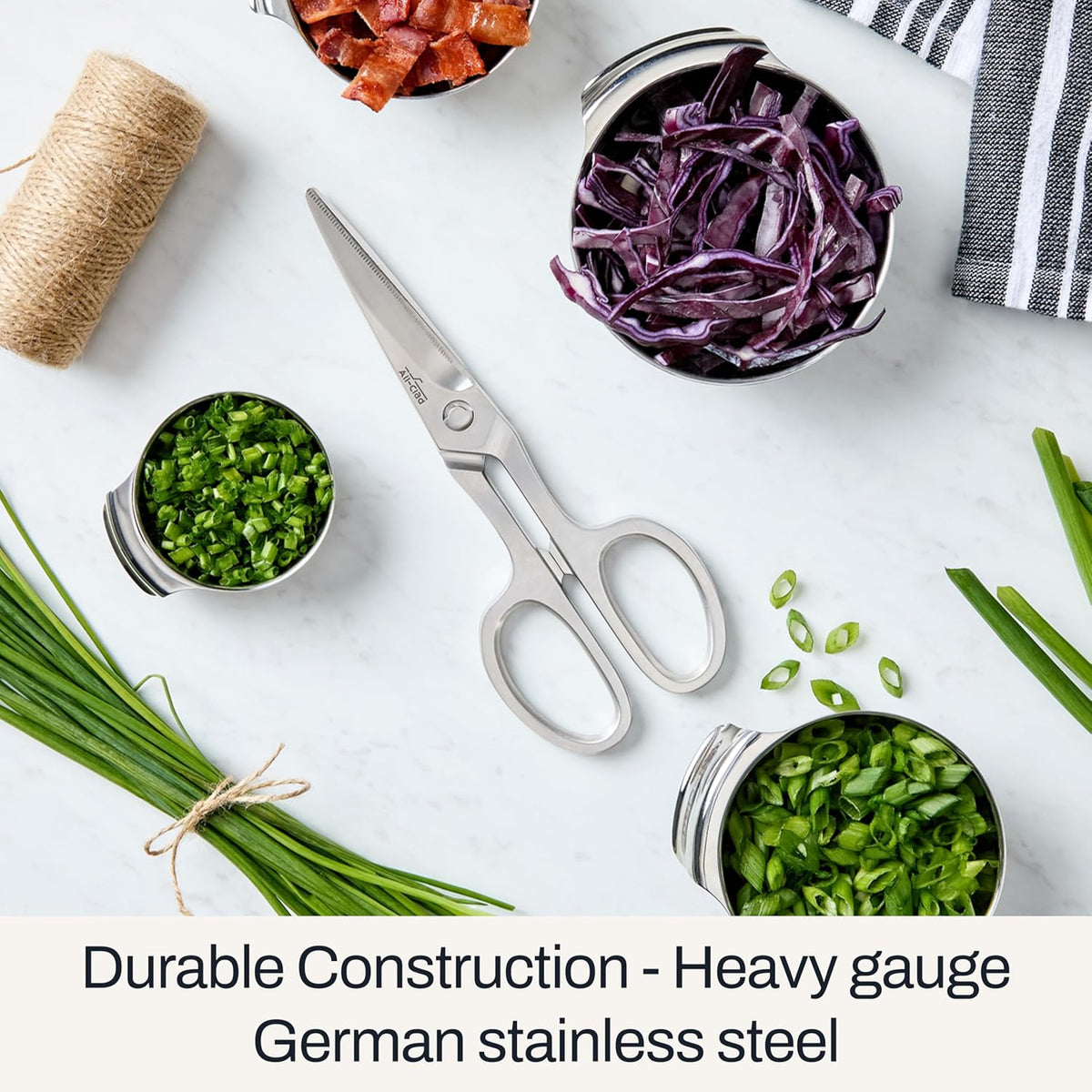 German Stainless Steel 8-inch Shears, Kitchen Tools