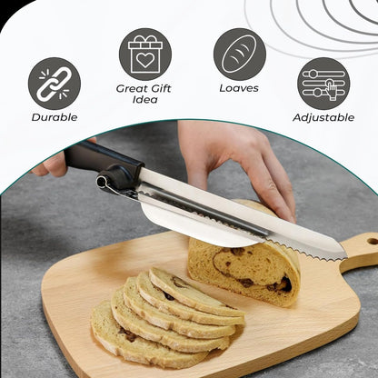 Bread Slicer for Homemade Bread, Cake Knife, Adjustable Slicing Guide | Sourdough Baking Supplies, Sour Dough tools, Lame, Scoring Tool, Serrated Knives, Accessories for Sourdough Rounds