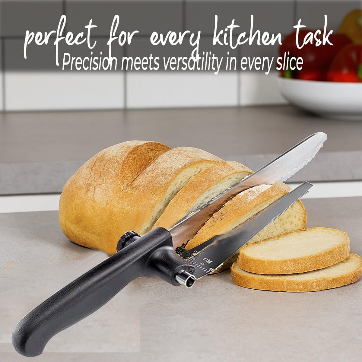 Bread Slicer for Homemade Bread, Cake Knife, Adjustable Slicing Guide | Sourdough Baking Supplies, Sour Dough tools, Lame, Scoring Tool, Serrated Knives, Accessories for Sourdough Rounds