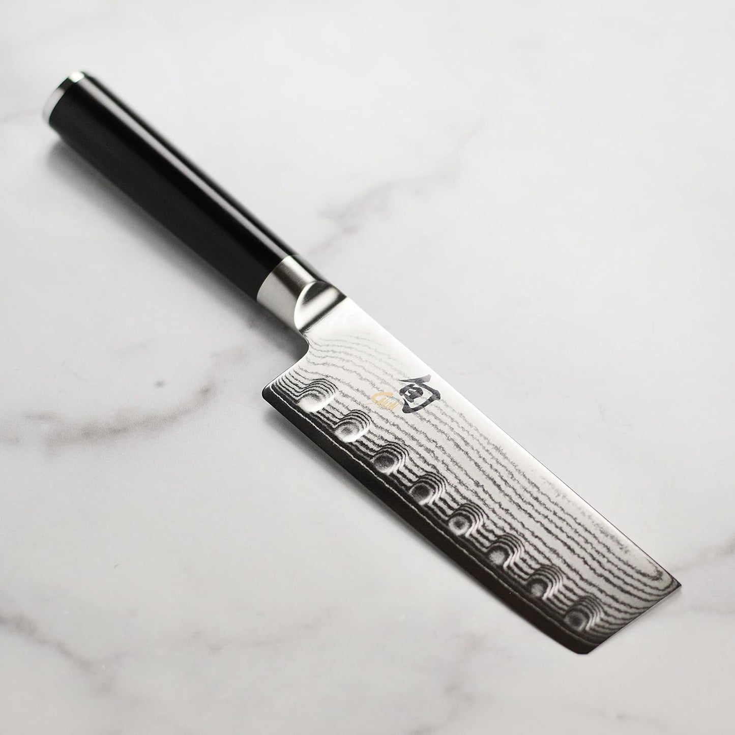 Classic 5-inch Hollow Edge Nakiri Knife | Handcrafted Japanese Vegetable Knife, VG-MAX Core with Damascus Stainless Steel Cladding, Pakkawood Handle