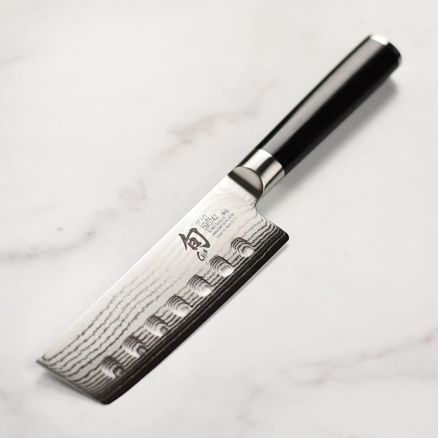 Classic 5-inch Hollow Edge Nakiri Knife | Handcrafted Japanese Vegetable Knife, VG-MAX Core with Damascus Stainless Steel Cladding, Pakkawood Handle