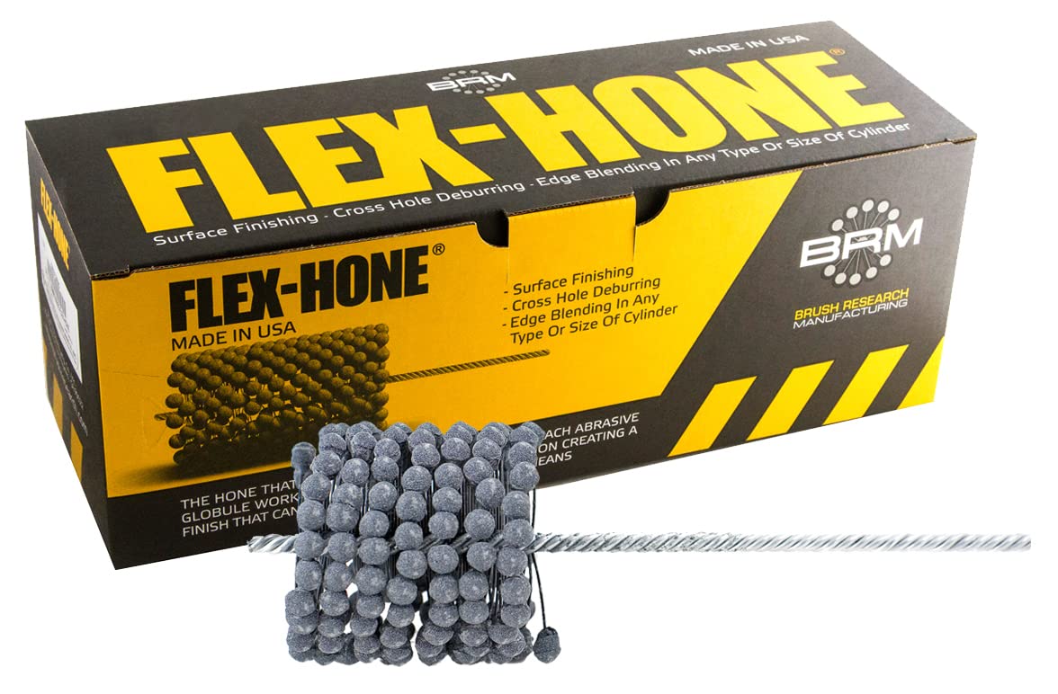Brush Research GB31224 FLEX-HONE®, 3-1/2" (89mm) Diameter, 240 Grit, Silicon Carbide, For Mild Steel, Stainless Steel, Cast Iron and Softer Ferrous Materials