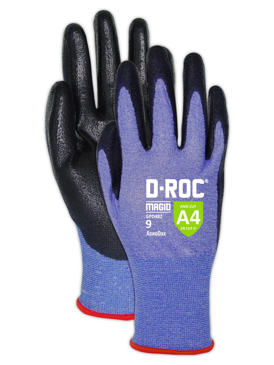 Magid AeroDex A4 Cut Gloves, Polyurethane, 1 Pair, Size 6/XS