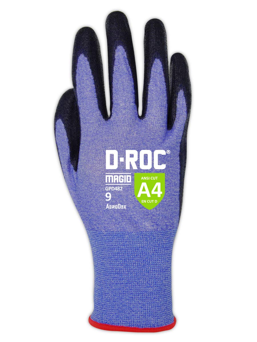 Magid AeroDex A4 Cut Gloves, Polyurethane, 1 Pair, Size 6/XS