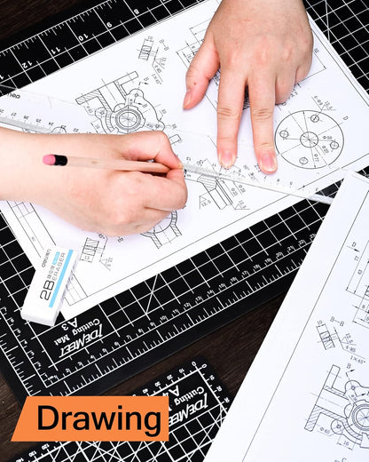 Density-upgraded 9"x12" Self Healing Cutting Mat, Rotary Sewing Mat for Crafts, 5-Ply Blade Table Protector Cut Board for Fabric Leather Cutting Quilting Modeling Hobby Project, A4, Blue