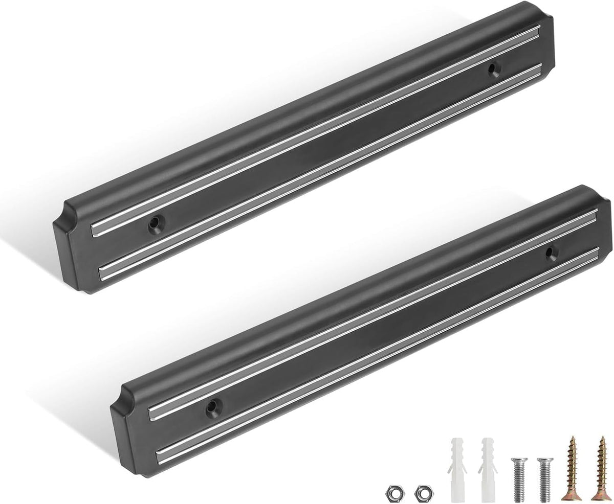 Magnetic Tool Holder Strip for Blackstone Griddle, Utensil Holder Accessories for Kitchen, 2 Pack Outdoor BBQ Multipurpose Magnetic Knife Storage Rack, Magnet Grill Tool Holder (12.64" x 1.8")