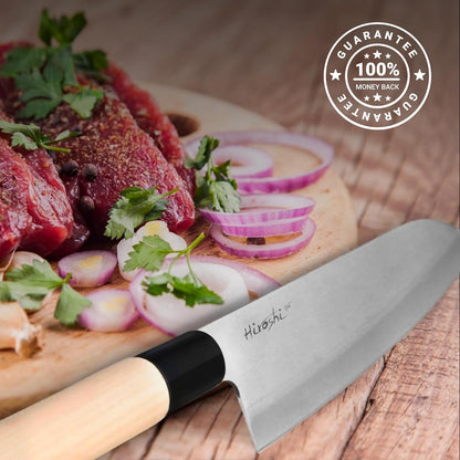 Sushi & Sashimi Knife Set 4-Piece High Carbon Stainless Steel Japanese Chef Knives with Beech Wood Handle Professional Kitchen Knife Set for Precision Cutting