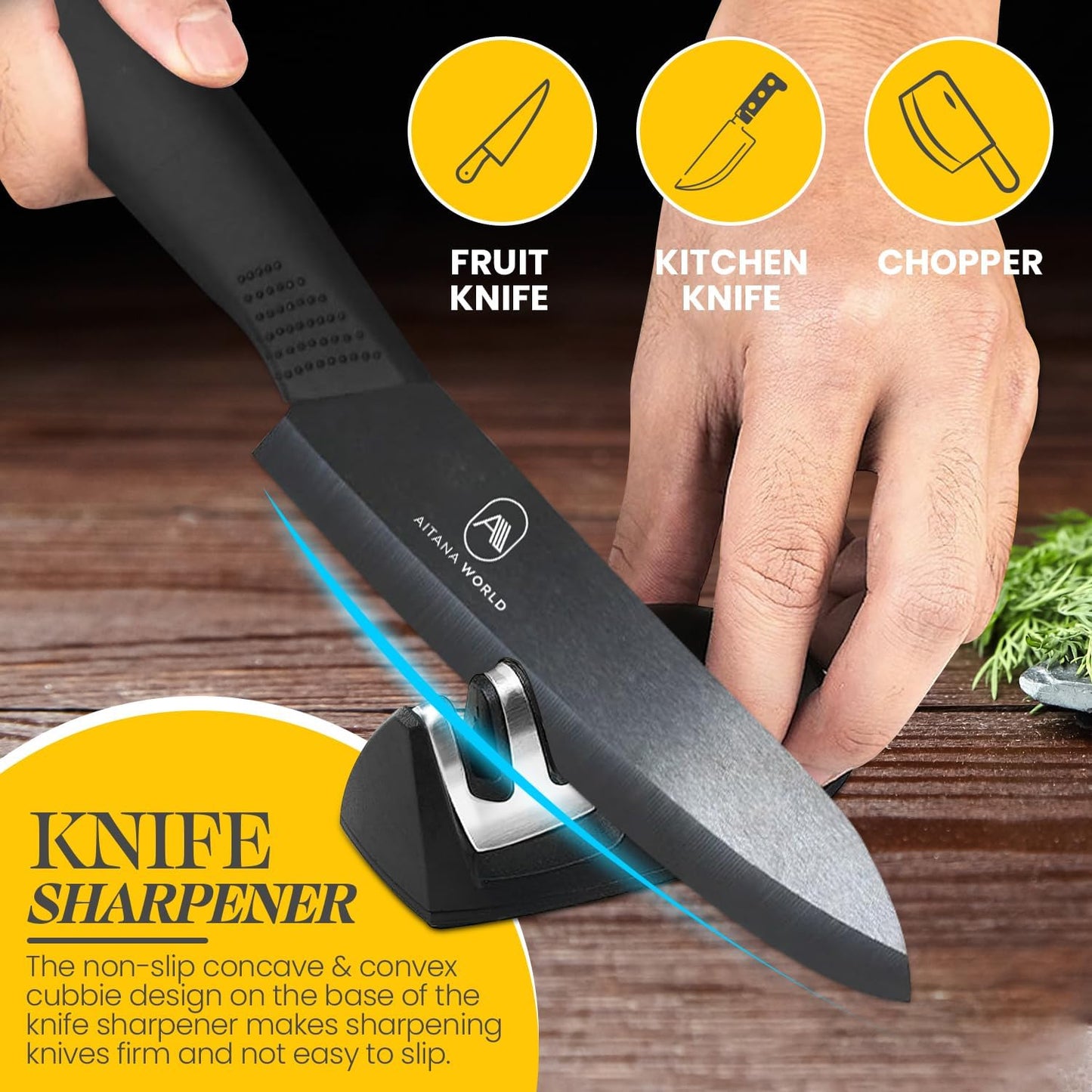 Stainless Steel Cutting Board for Kitchen – 4-Piece Kitchen Kit with Finger Guards, Paring Knife & Knife Sharpener – Rustproof Steel Chopping Board, Non-Slip, Easy to Clean,for Meat, Veggies & Fruits