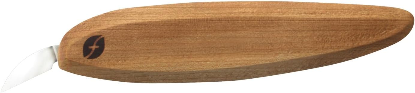 Pro Series Wood Carving Tools - USA-Made 1 Inch Chip Carving Knife, Full Flat Grind Blade, Ergonomic Knife Handle (FP04)