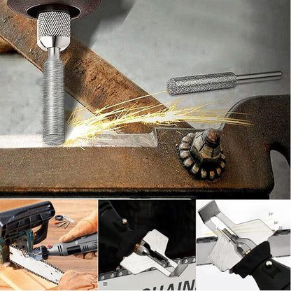 20Pc Chainsaw Sharpening Kit Diamond Burr Files Angle Guide for Drill Chain Saw Blade Lawn Mower