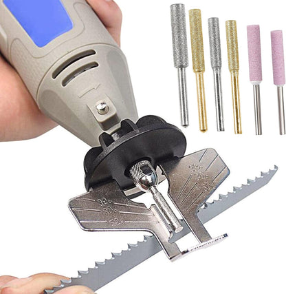 20Pc Chainsaw Sharpening Kit Diamond Burr Files Angle Guide for Drill Chain Saw Blade Lawn Mower