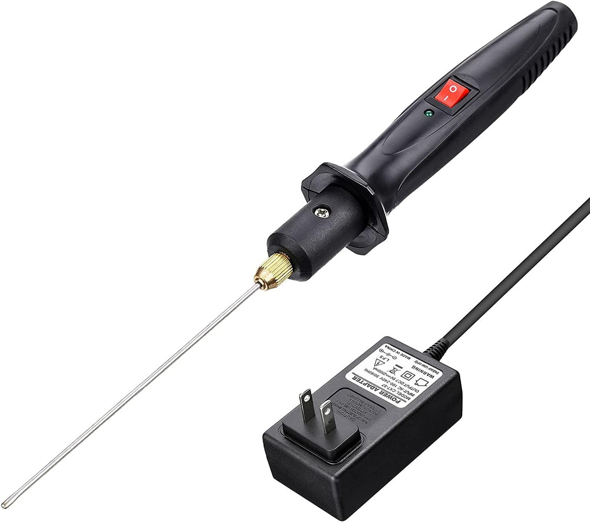 Upgraded 15W Hot Knife Foam Cutter, 10CM Styrofoam Cutting Pen with Power Button, Indicator Light & 100-240V Power Adaptor for DIY Projects and Carving