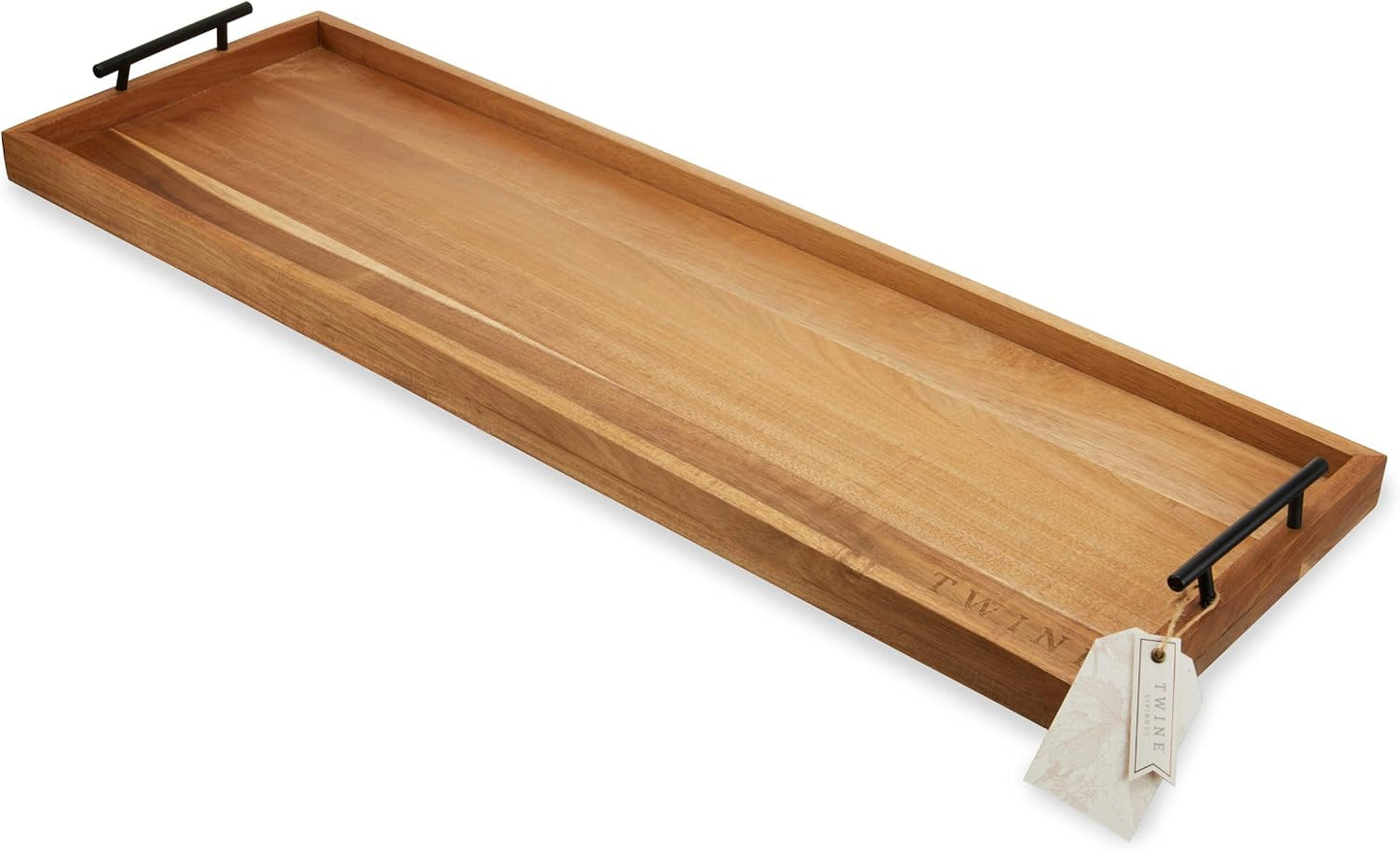 Acacia Cheese Board and Knife Set, Footed Cheese Snack Tray and Cheese Knives Set Cooking Accessories, 16inch Diameter