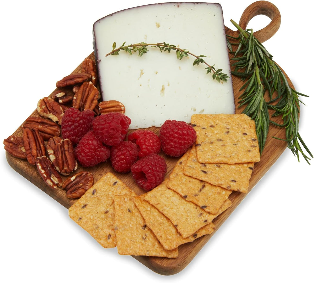 Acacia Cheese Board and Knife Set, Footed Cheese Snack Tray and Cheese Knives Set Cooking Accessories, 16inch Diameter