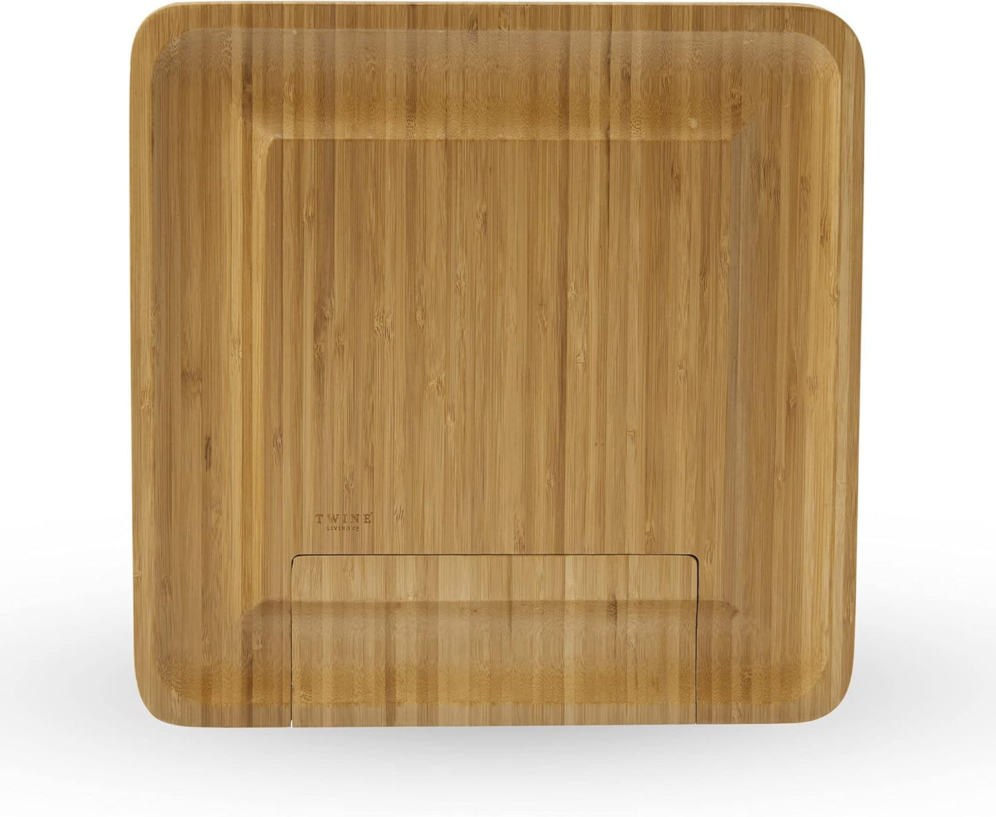 Acacia Cheese Board and Knife Set, Footed Cheese Snack Tray and Cheese Knives Set Cooking Accessories, 16inch Diameter