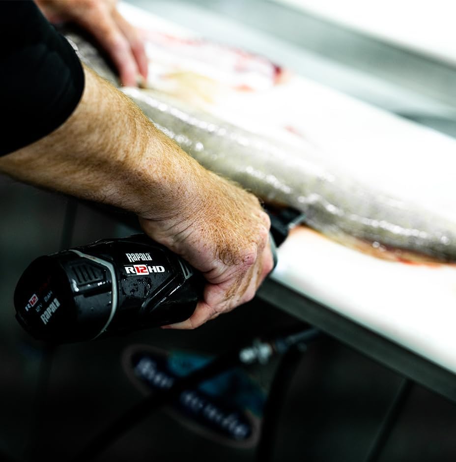 R12 Heavy-Duty Lithium Fillet Knife Combo | Freshwater and Saltwater Fishing, Fast Fish Cleaning, Lithium-Ion Power, Ergonomic Grip, Professional Fillet Performance