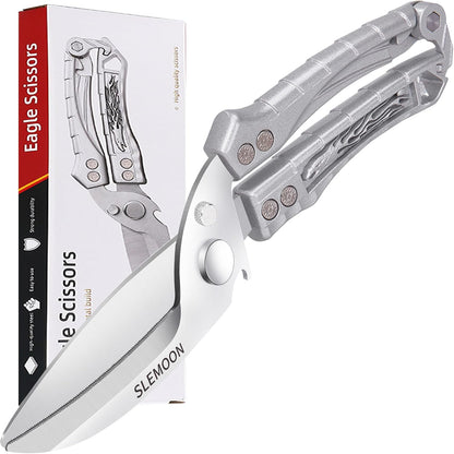 Heavy Duty Poultry Shears for Food, Dishwasher Safe Kitchen Scissor | 3CR14 All-steel Forged Multi-function Detachable Kitchen Shears for Spatchcock Turkey,Chicken,Salad