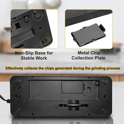 Electric Knife Sharpener, 5 in 1 Multifunctional 3-Speed Variable Professional Knife Sharpener with LCD Screen for Straight, Serrated, Meat Cleaver, Ceramic Knives, Scissors & Axes, Gray