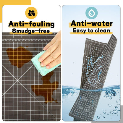 Premium Self Healing Cutting Mat 18" x 12", A3 Sewing Mat, Lemon Yellow | Non-slip, 5-Ply Double-Sided, Rotary Cutting Mat for Sewing, Quilting Crafts Cutting Fabric Scrapbooking Modeling Projects