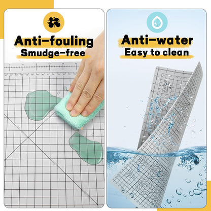 Premium Self Healing Cutting Mat 18" x 12", A3 Sewing Mat, Lemon Yellow | Non-slip, 5-Ply Double-Sided, Rotary Cutting Mat for Sewing, Quilting Crafts Cutting Fabric Scrapbooking Modeling Projects