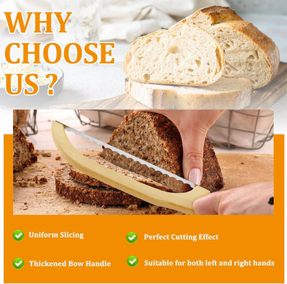 2 Pack Bread Slicer with Replacement Serrated Blades for Homemade Bread