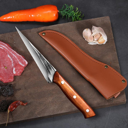 Brisket Trimming Knife,Fillet Knife for Meat,Curved Boning Knives 7 Inch, Hand Forged Meat Trimming Knife,Japanese Boning Knife Meat Butcher Knife for Fish Chincken Gift for Dad