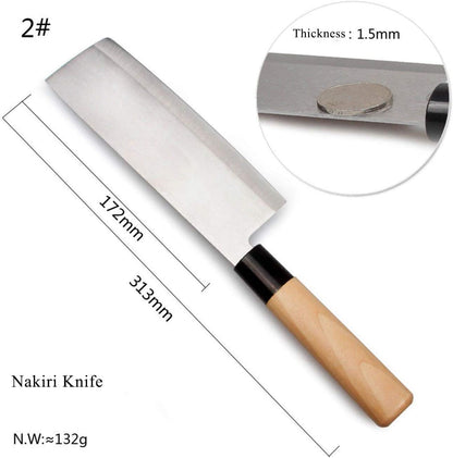 Waterboss Sushi & Sashimi Chef’s Knives,Set of 5 Japanese Sushi Chef Knives - Sashimi-Santoku-Nakiri-Deba Knife,Ultra High Carbon Steel Blades