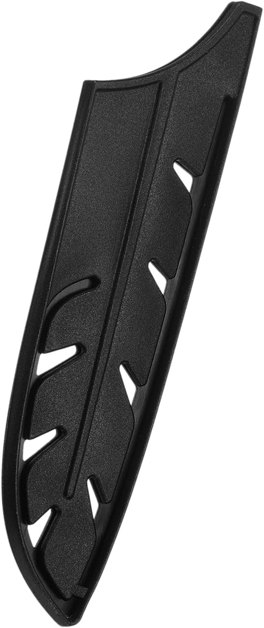 Knife Cover Sleeves Blade Edge Guards for 5" Santoku Knife Blade Edge Protector Universal Knife Sheath for Kitchen, Black