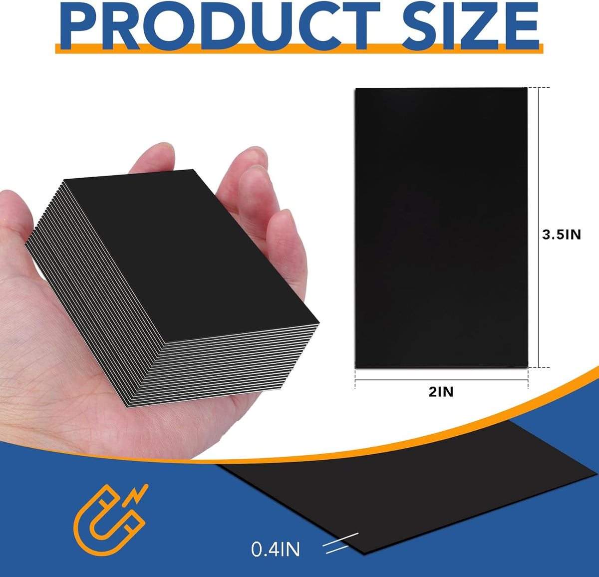 Adhesive Magnetic Sheets, |4" x 6"| 18 Packs, Flexible Magnet Sheets with Adhesive for Crafts, Photos and Die Storage, Easy Peel and Stick, Easy to Cut into Any Shape/Size (4" x 6"-18P)