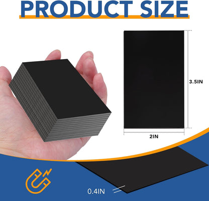 Adhesive Magnetic Sheets, |4" x 6"| 18 Packs, Flexible Magnet Sheets with Adhesive for Crafts, Photos and Die Storage, Easy Peel and Stick, Easy to Cut into Any Shape/Size (4" x 6"-18P)