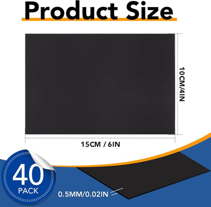 Adhesive Magnetic Sheets, |4" x 6"| 18 Packs, Flexible Magnet Sheets with Adhesive for Crafts, Photos and Die Storage, Easy Peel and Stick, Easy to Cut into Any Shape/Size (4" x 6"-18P)