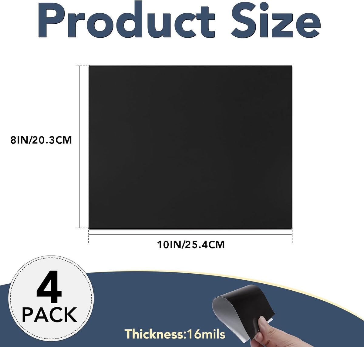 Adhesive Magnetic Sheets, |4" x 6"| 18 Packs, Flexible Magnet Sheets with Adhesive for Crafts, Photos and Die Storage, Easy Peel and Stick, Easy to Cut into Any Shape/Size (4" x 6"-18P)