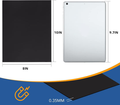 Adhesive Magnetic Sheets, |4" x 6"| 18 Packs, Flexible Magnet Sheets with Adhesive for Crafts, Photos and Die Storage, Easy Peel and Stick, Easy to Cut into Any Shape/Size (4" x 6"-18P)