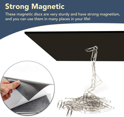 Adhesive Magnetic Sheets, |4" x 6"| 18 Packs, Flexible Magnet Sheets with Adhesive for Crafts, Photos and Die Storage, Easy Peel and Stick, Easy to Cut into Any Shape/Size (4" x 6"-18P)