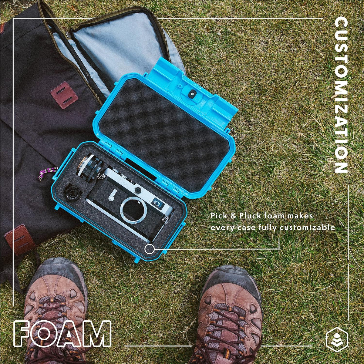Evergreen 56 Waterproof Dry Box Protective Case with Pick & Pluck Foam - Travel Safe/Mil Spec/USA Made - for Cameras, Phones, Camping, Fishing, Hiking, Water Sports, Knives, Survival (Clear)