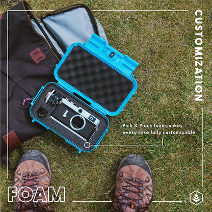 Evergreen 56 Waterproof Dry Box Protective Case with Pick & Pluck Foam - Travel Safe/Mil Spec/USA Made - for Cameras, Phones, Camping, Fishing, Hiking, Water Sports, Knives, Survival (Clear)