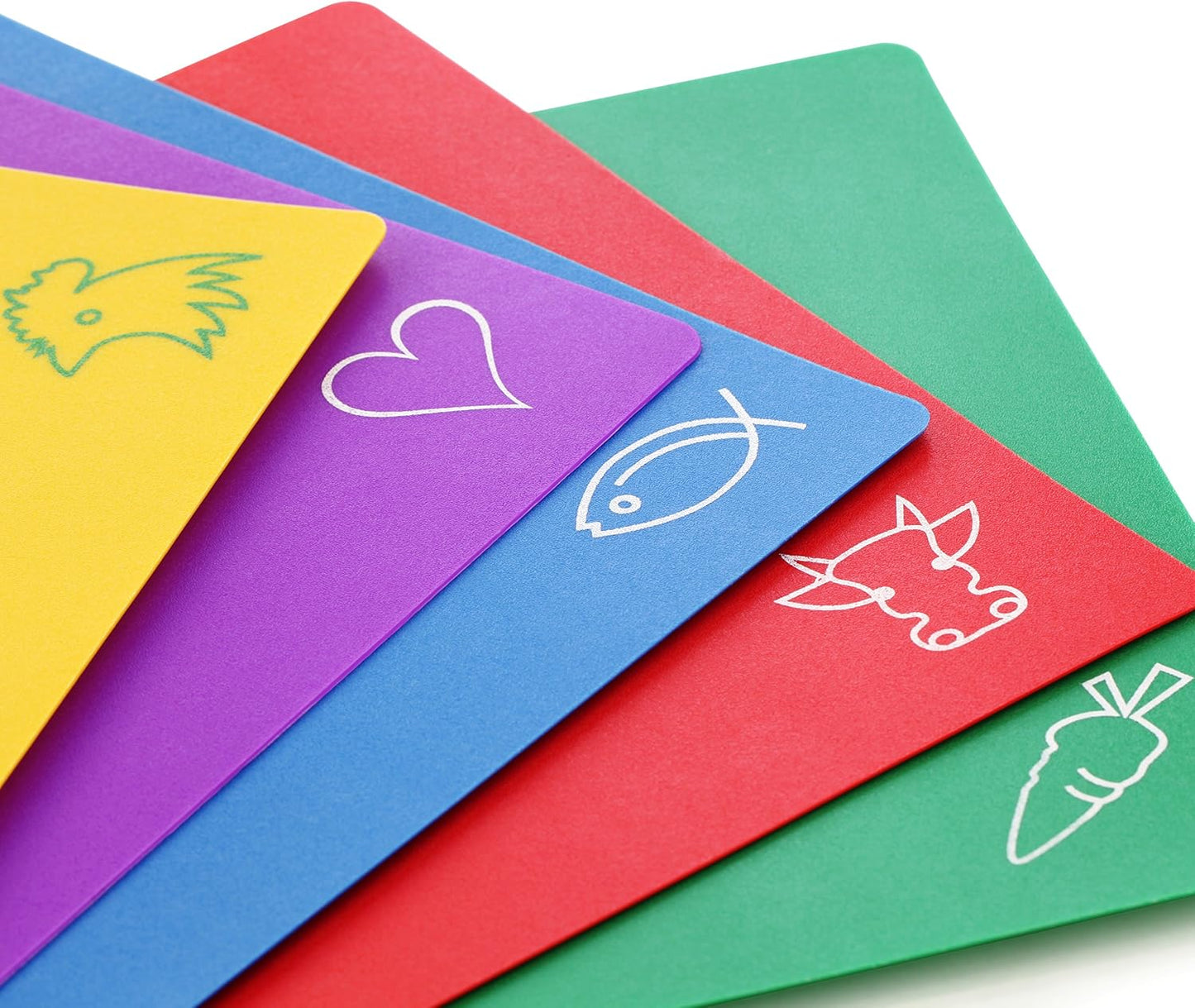 Flexible Cutting Board Set, Assorted Colors, BPA-Free Plastic, 6 Count