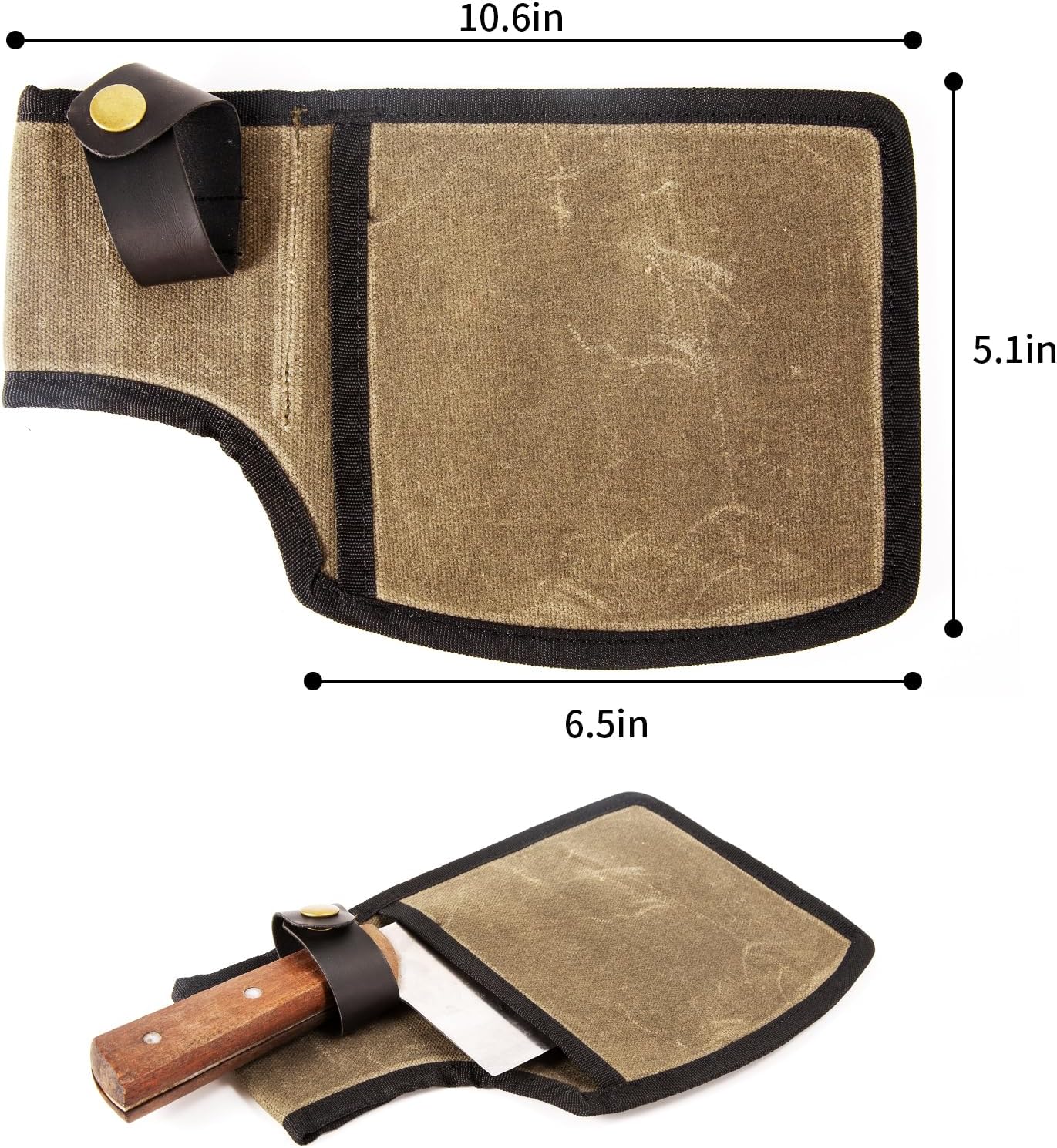 Cleaver Sheath,Universal Wide Knife Protectors,Durable Butcher Chef Knife Edge Guards,Heavy Duty Cleaver Covers Cleavers Sleeve Holds Your Meat Cleavers Up To 10”Long And 5”Width (Army Green)