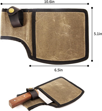 Cleaver Sheath,Universal Wide Knife Protectors,Durable Butcher Chef Knife Edge Guards,Heavy Duty Cleaver Covers Cleavers Sleeve Holds Your Meat Cleavers Up To 10”Long And 5”Width (Army Green)