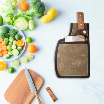 Cleaver Sheath,Universal Wide Knife Protectors,Durable Butcher Chef Knife Edge Guards,Heavy Duty Cleaver Covers Cleavers Sleeve Holds Your Meat Cleavers Up To 10”Long And 5”Width (Army Green)