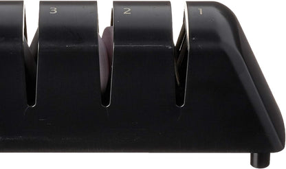 PRO Ceramic Diamond Pull Sharpening System | 3 Step Retractable Sharpener for Straight, Double-Bevel Blades, Knife Sharpener