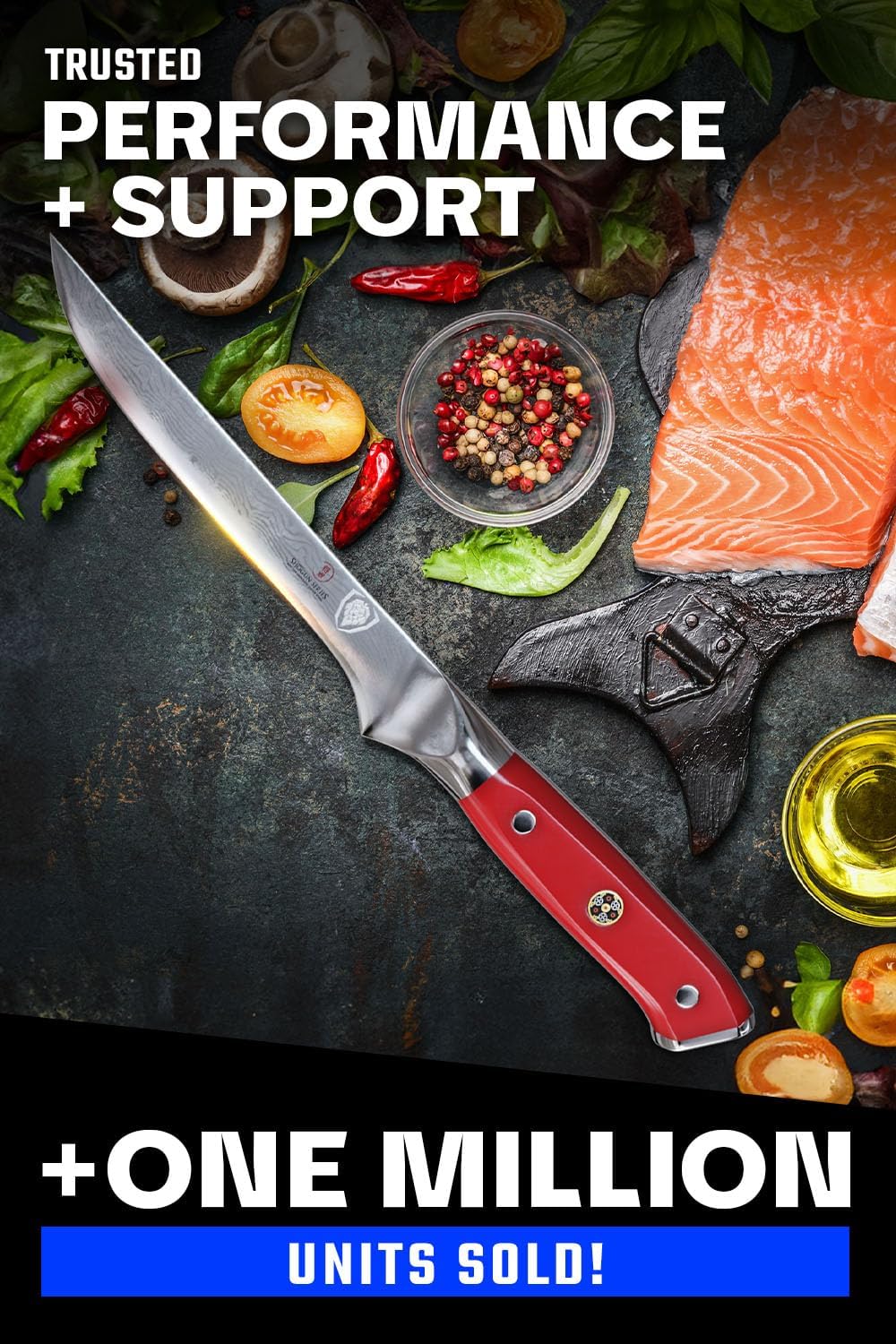 6" Boning Knife - Crimson Red Handle