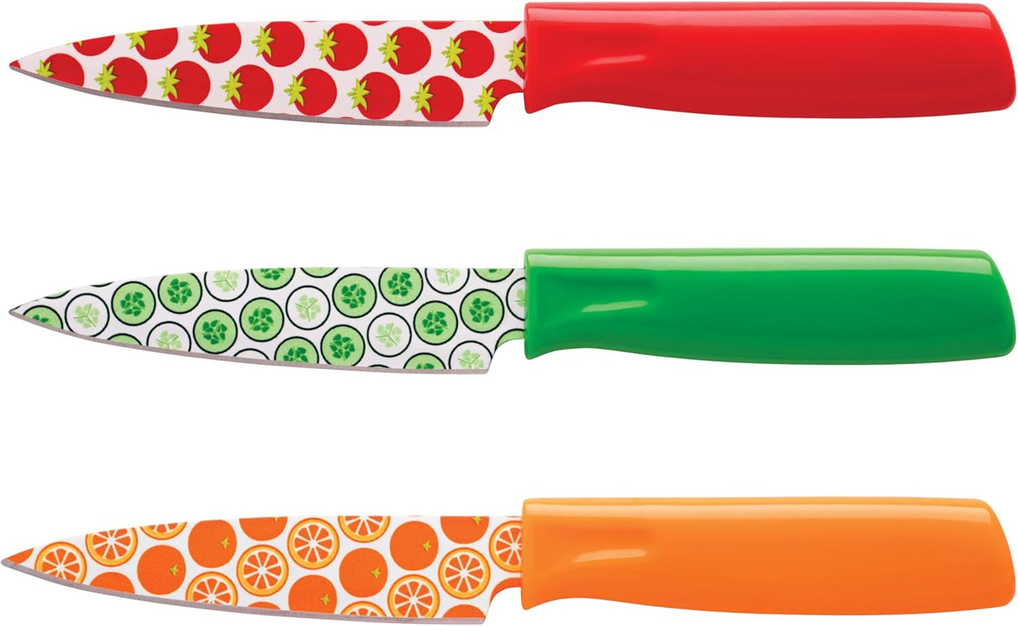 Kitchen Essentials Kitchen Tools & Cutlery Collection, Kitchen Accessories & Cutlery, Printed Paring Knife Set, 3-Piece