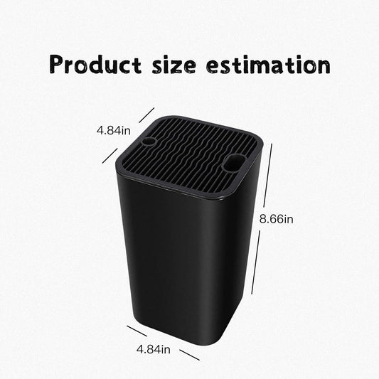 Universal Knife Block, Detachable Square Knife Storage Holder (Knives Not Included) - Black Kitchen Knife Stand