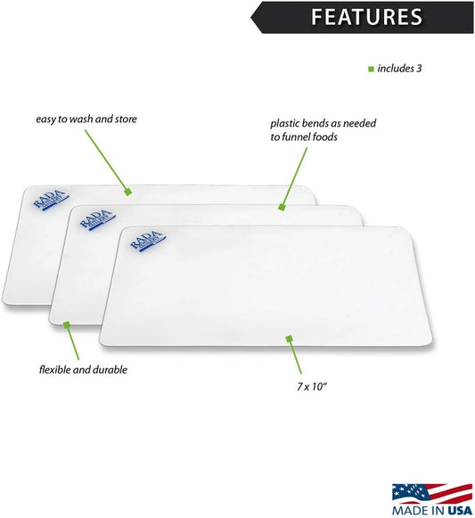 3-Piece Small Flexible Cutting Board (CB3) | 7" x 10", Durable Plastic
