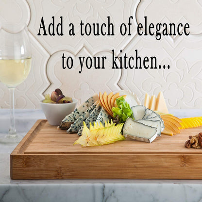 PREMIUM ACACIA Cutting Board & Professional Heavy Duty Butcher Block w/Juice Groove - Extra Large (17"x13"x1.4") Organic, End Grain Chopping Block. Ideal Serving Tray for Meat & Cheese