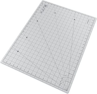 Self Healing Rotary Cutting Mat, 12"x18" with Grid & Non Slip Surface for Fabric, Paper, Vinyl, Plastic, Eco Friendly, Durable & Flexible, Great for Crafts, Quilting, Sewing, Scrapbooking